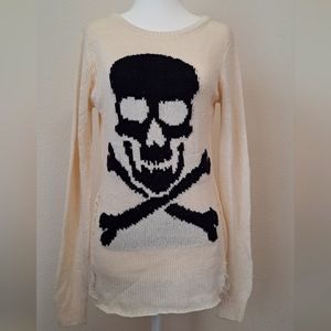 Long Sleeve Skull Sweater